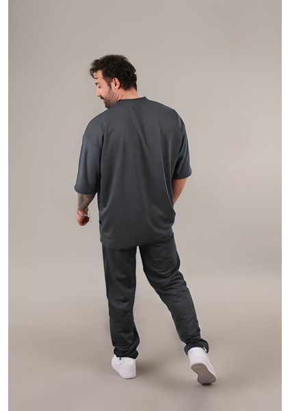 Erkek Oversize Yazlık Ince Bisiklet Yaka Rahat Kaliteli Eşofman Takımı