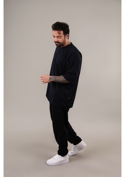 Erkek Oversize Yazlık Ince Bisiklet Yaka Rahat Kaliteli Eşofman Takımı modelleri