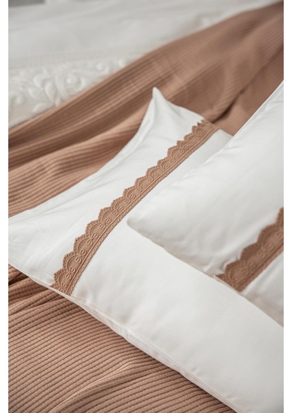 Alessa Çift Kişilik Pike Takımı %100 Organik Pamuk Jakarlı Terra 260X240 cm fiyatları