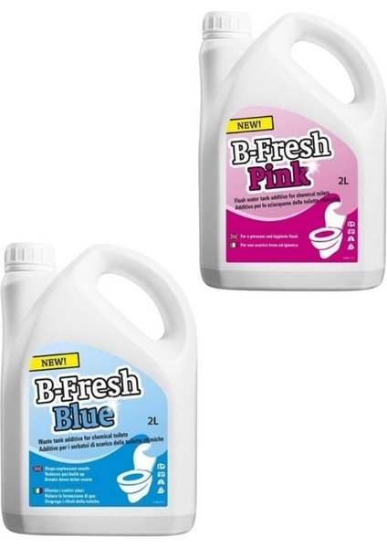 B-Fresh-Karavan Tekne Tuvalet Kimyasalı- Atık Parçalayıcı, Koku Giderici Sifon Kimyasalı 2'li Set