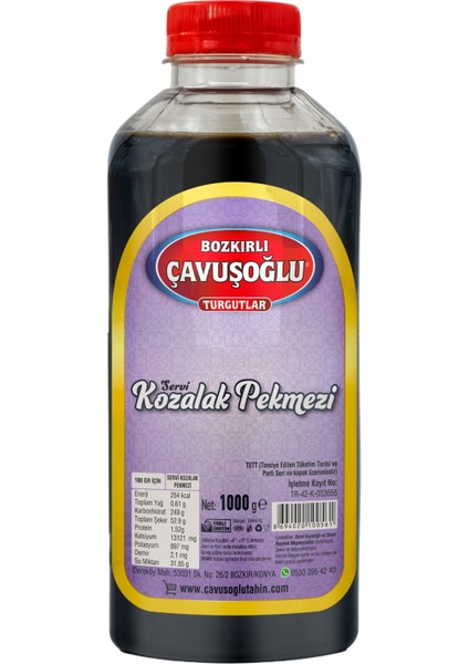 Odun Ateşinde Çifte Kavrulmuş Kepeksiz Bozkır Tahini 930 gr + Kozalak Pekmezi 1000 gr