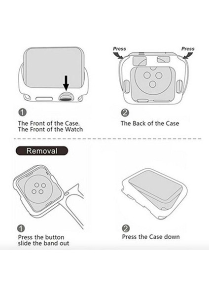 Apple Uyumlu Apple Watch 40 mm Uyumlu Şeffaf Silikon Kılıf 40MM Watch Tam Koruma Koruyucu Belirtilm