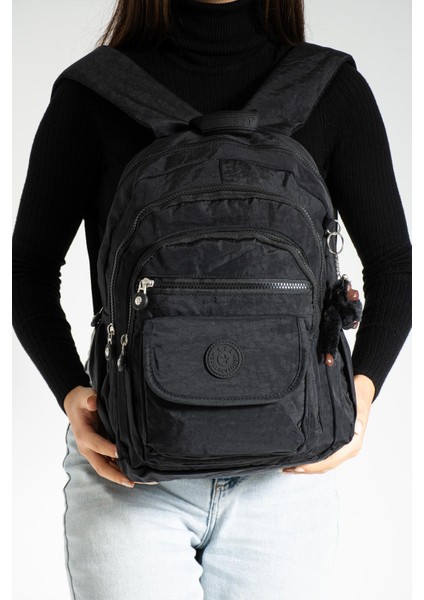 Orta Boy Sırt Çantası Ultra Hafif Çok Cepli Unisex Siyah Model : 571 3J modelleri