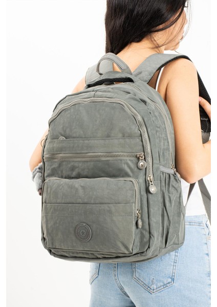 Ultra Hafif Çok Cepli Orta Boy Sırt Çantası Unisex Gri Model : 571 3E fiyatları