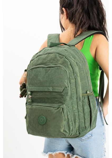 Ultra Hafif Çok Cepli Krinkıl Sırt Çantası Unisex Yeşil Model : 571 3B fiyatları