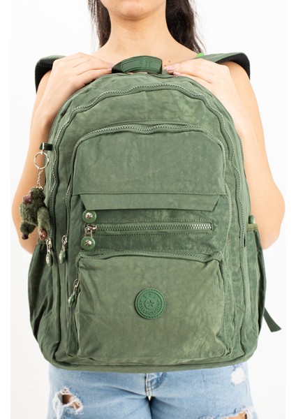 Ultra Hafif Çok Cepli Krinkıl Sırt Çantası Unisex Yeşil Model : 571 3B modelleri
