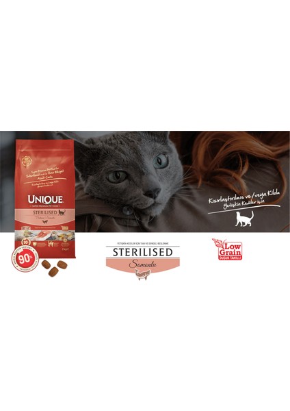 Kısırlaştırılmış Sterilised Kedi Maması Somonlu 2 kg