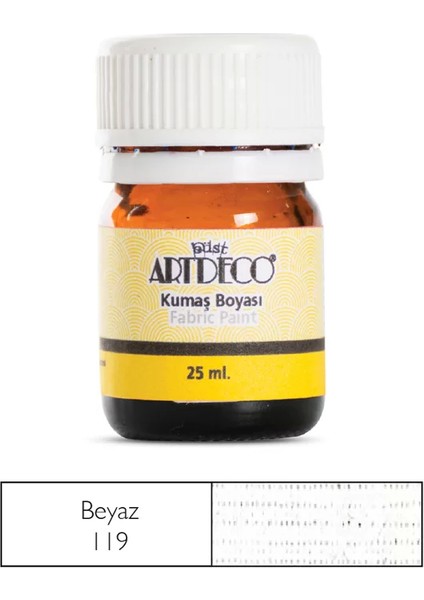 010A Kumaş Boyası 119 Beyaz 25ML