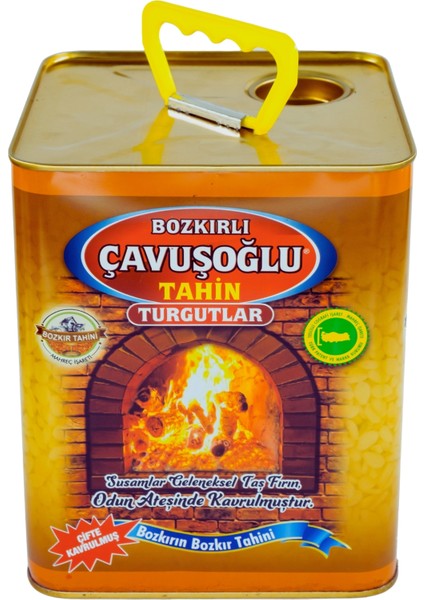 Odun Ateşinde Karafırın Tahin Çavuşoğlu Kepekli Bozkır Tahini Metal Kutu Net:4600 g