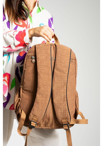 Ultra Hafif Çok Cepli Su Geçirmez Sırt Çantası Unisex Taba Model : 571 1H modelleri