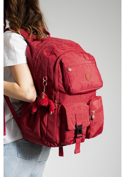 Ultra Hafif Çok Cepli Su Geçirmez Sırt Çantası Kırmızı Model : 571 1K fiyatları