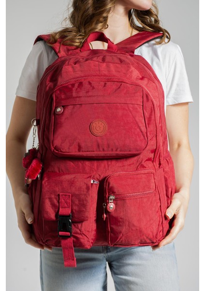 Ultra Hafif Çok Cepli Su Geçirmez Sırt Çantası Kırmızı Model : 571 1K indirimleri