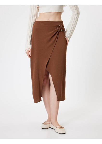 Midi Etek Kruvaze Metal Aksesuarlı Standart Bel modelleri