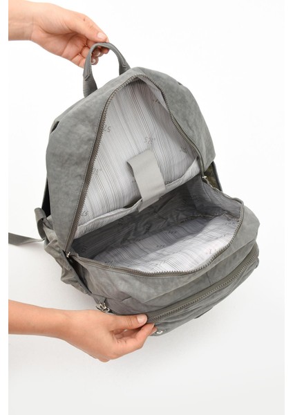 Ultra Hafif Çok Cepli Su Geçirmez Sırt Çantası Unisex Gri Model : 571 1K fırsatları