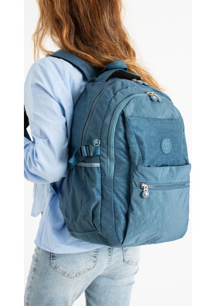 Ultra Hafif Çok Cepli Krinkıl Sırt Çantası Unisex Mavi MODEL : 571 3A fiyatları