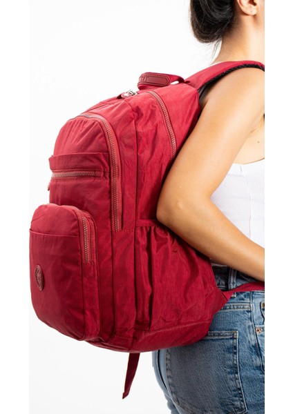 Ultra Hafif Çok Cepli Su Geçirmez Sırt Çantası Unisex Kırmızı Model : 571 1B modelleri