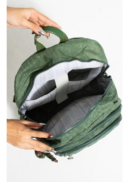 Ultra Hafif Çok Cepli Su Geçirmez Sırt Çantası Unisex Haki Yeşili Model : 571 1D fırsatları
