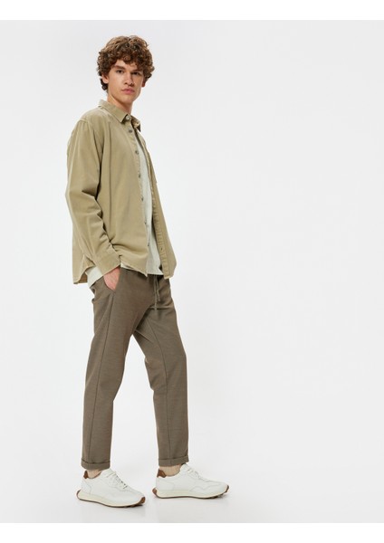 Beli Bağcıklı Pantolon Cep Detaylı Katlamalı Paça fiyatları