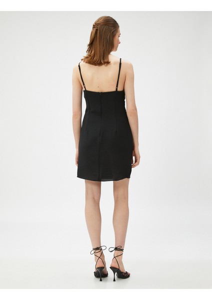 Askılı Mini Elbise Kare Yaka fırsatları