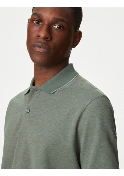 Saf Pamuklu Kısa Kollu Polo Yaka T-Shirt modelleri