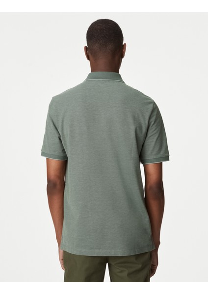 Saf Pamuklu Kısa Kollu Polo Yaka T-Shirt fırsatları