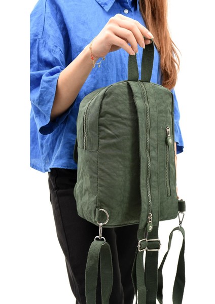 Hem Sırt Hem Göğüs Spor Genç Kadın Çantası Yeşil (Model: 571-8D)