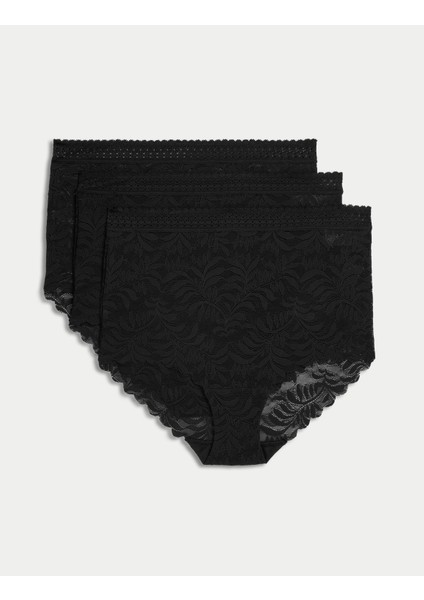 3'lü Flexifit™ Dantel Full Brief Külot Seti