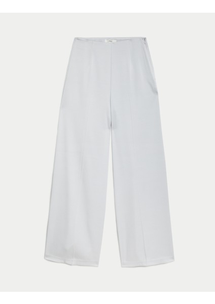 Yüksek Bel Wide Leg Saten Pantolon indirimleri