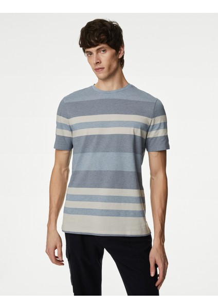 Saf Pamuklu Kısa Kollu T-Shirt