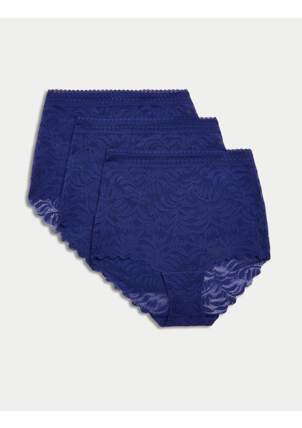 3'lü Flexifit™ Dantel Full Brief Külot Seti