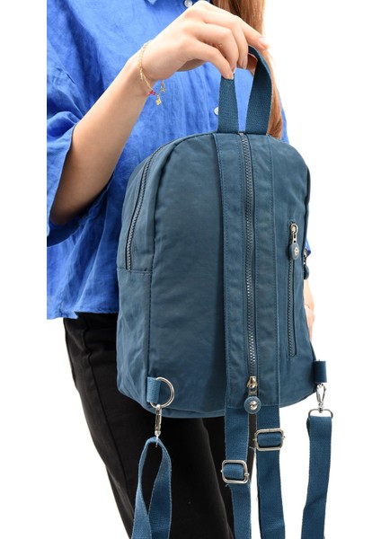Hem Sırt Hem Göğüs Spor Genç Kadın Çantası Mavi (Model: 571-8D)