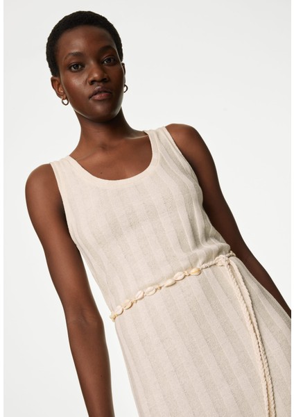 Regular Fit Midi Örme Elbise