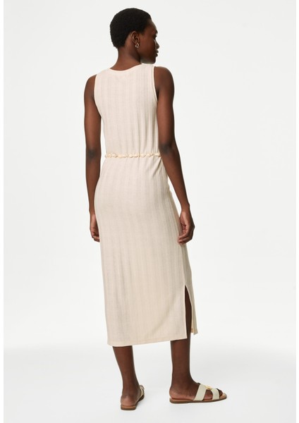 Regular Fit Midi Örme Elbise