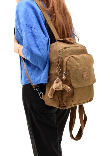 Hem Sırt Hem Göğüs Spor Genç Kadın Çantası Taba (Model: 571-8D)