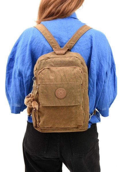 Hem Sırt Hem Göğüs Spor Genç Kadın Çantası Taba (Model: 571-8D)