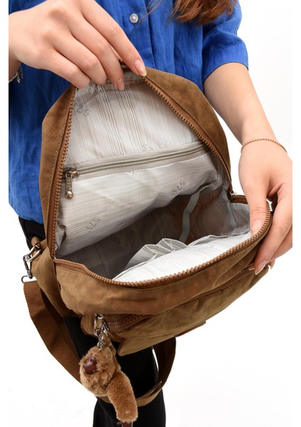 Hem Sırt Hem Göğüs Spor Genç Kadın Çantası Taba (Model: 571-8D)