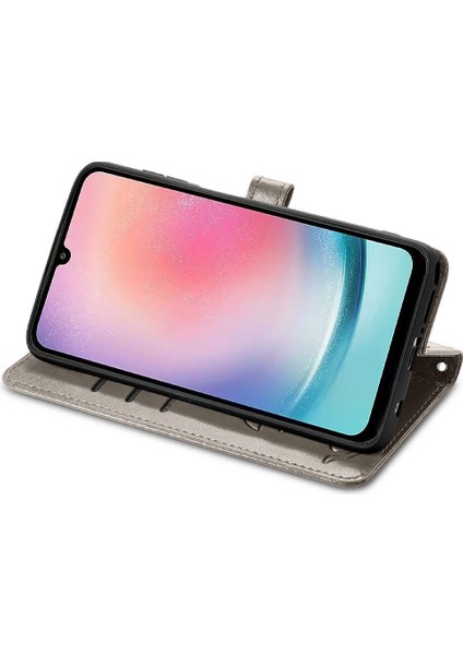 Samsung Galaxy A24 4g Için Kılıf Kısa Kayış Deri Kılıf Karikatür Hayvanlar (Yurt Dışından) modelleri