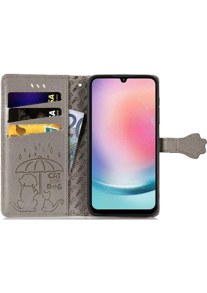 Samsung Galaxy A24 4g Için Kılıf Kısa Kayış Deri Kılıf Karikatür Hayvanlar (Yurt Dışından) fırsatları
