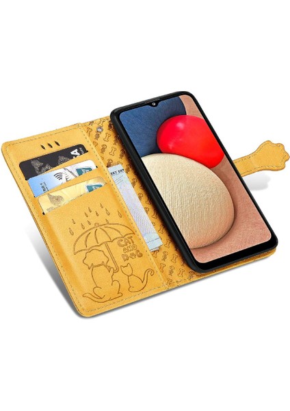 Samsung Galaxy A02S Karikatür Hayvanlar Darbeye Kapak Kılıfı (Yurt Dışından)