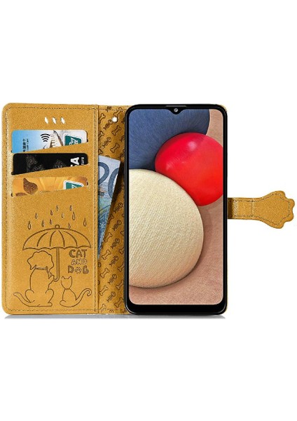 Samsung Galaxy A02S Karikatür Hayvanlar Darbeye Kapak Kılıfı (Yurt Dışından)