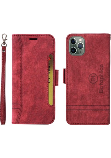 Iphone 11 Için Kılıf Pro Kart Yuvaları Cüzdan Kapak Çevirin Tpu Deri Manyetik (Yurt Dışından)