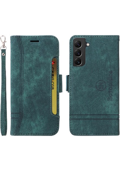 Samsung Galaxy S22 5g Için Kılıf Cüzdan Kapak Çevirin Tpu Deri Manyetik Kart (Yurt Dışından)