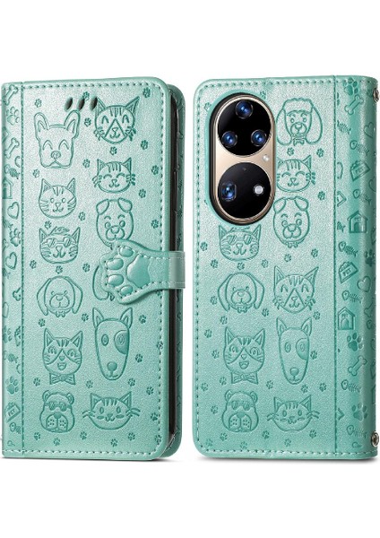 Huawei P50 Pro Kılıf Için Kısa Kayış Kapak Kapak Darbeye (Yurt Dışından)