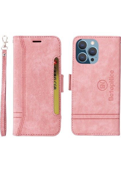 Iphone 15 Için Kılıf Pro Max Cüzdan Kapak Çevirin Kart Yuvaları Tpu Deri (Yurt Dışından)