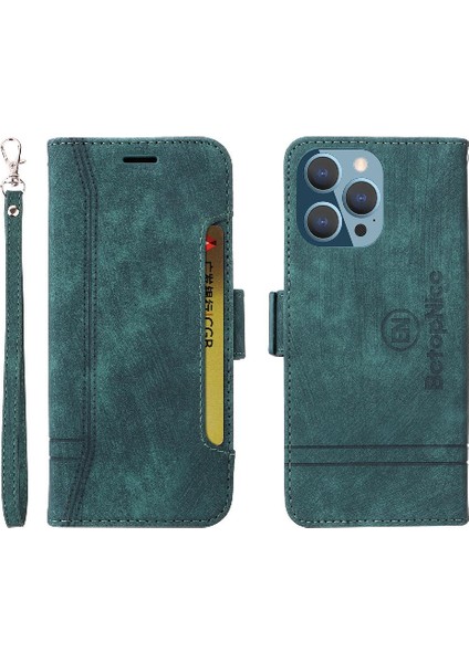 Iphone 15 Için Kılıf Pro Max Cüzdan Kapak Çevirin Kart Yuvaları Tpu Deri (Yurt Dışından)