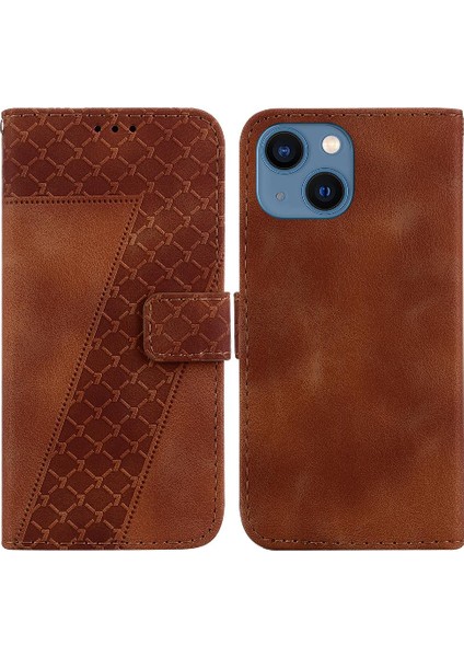 Telefon Kılıfı Için iphone 14 Flip Folio Kapak Cüzdan Kart Yuvası Fonksiyonu Pu (Yurt Dışından)
