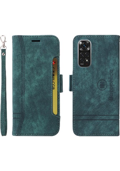 Xiaomi Redmi Not 11 Için Kılıf 4g Kart Yuvaları Cüzdan Kapak Çevirin Tpu Deri (Yurt Dışından)