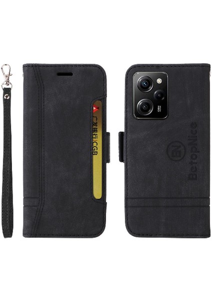 Xiaomi Poco X5 Pro 5g Kart Yuvaları Için Kılıf Cüzdan Kapak Çevirin Tpu Deri (Yurt Dışından)