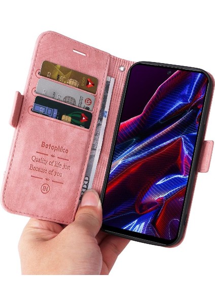 Xiaomi Redmi Için Not 12 5g Tpu Deri Manyetik Cüzdan Kapak Çevirin (Yurt Dışından)