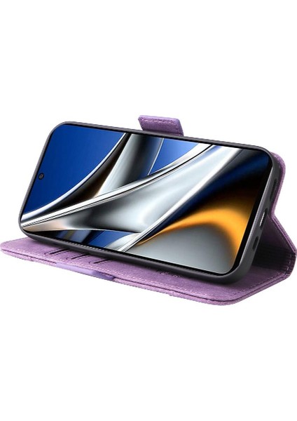 Xiaomi Poco X4 Pro 5g Tpu Deri Manyetik Kart Yuvaları Cüzdan Flip Case (Yurt Dışından)
